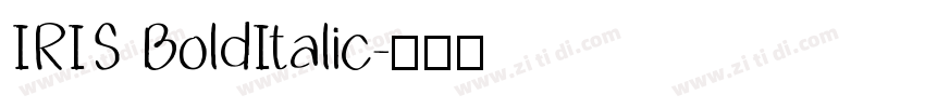 IRIS BoldItalic字体转换